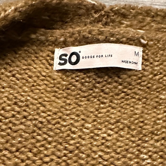 SO Brown speckled Cardigan Sweater Size Medium - Picture 3 of 9